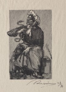 Merchant of Snakes av Auguste Louis Lepère