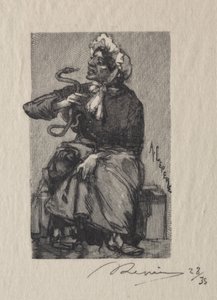Merchant of Serpents, 1889. av Auguste Louis Lepère