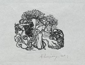 Paris Almanac, 1897: Halestykke, høst av Auguste Louis Lepère