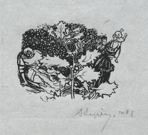 Paris-almanakk, 1897: Halestykke, vinter av Auguste Louis Lepère