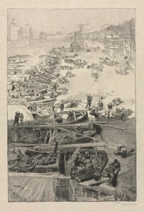 Poteter ankommer Hôtel de Ville av Auguste Louis Lepère
