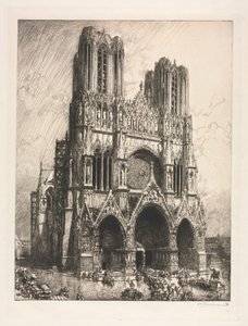 Reims katedral av Auguste Louis Lepère