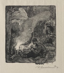 Trelasthoggernes måltid av Auguste Louis Lepère