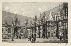 Illustrert Rouen: The Palace of Justice av Auguste Louis Lepère