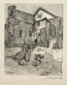 St. Julian den fattige: Portalen. av Auguste Louis Lepère