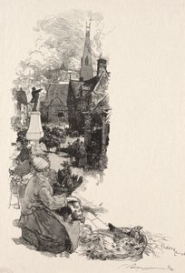 Statue av en stor mann. av Auguste Louis Lepère