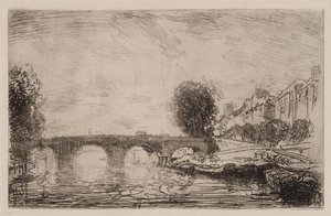 Solnedgang ved Pont Marie av Auguste Louis Lepère