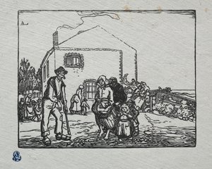 Tiggerne ved det siste huset, 1905. av Auguste Louis Lepère