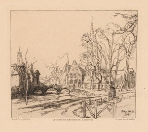 Beguinage Bridge i Brugge Beguinage Bridge i Brugge, 1901. av Auguste Louis Lepère