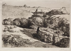 Utsikt over havnen i La Meule av Auguste Louis Lepère
