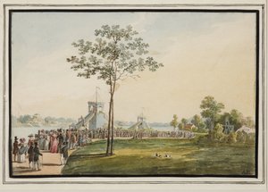 Berg-og-dal-banene på Krestovsky-øya - Auguste Poireau (1780-1844). Akvarell på papir av Auguste Poireau