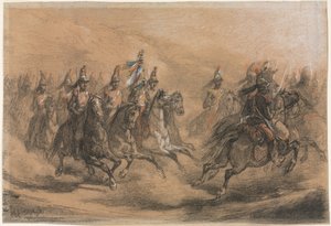 Kavaleriangrep av Auguste Raffet