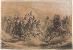 Cavalry Charge, ca. 1840.