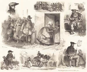 Åtte vignetter av sjangerhendelser av Auguste Raffet