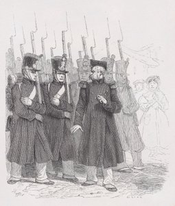 Den gamle korporalen fra The Complete Works of Béranger, 1836. av Auguste Raffet