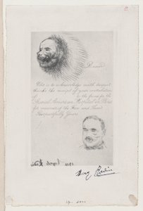 Bidragskvittering fra Special American Hospital i Paris for Wounds of the Face and ..., 1916. av Auguste Rodin