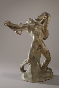 Mann med slange, ca. 1886 av Auguste Rodin
