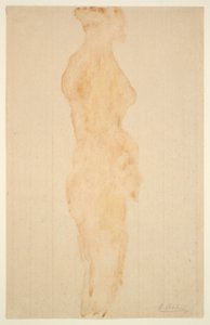 Naken stående, sett fra siden av Auguste Rodin