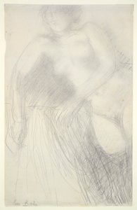 Liggende naken kvinne av Auguste Rodin