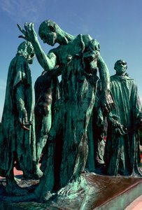 Statue av borgerne i Calais, 1800-tallet. av Auguste Rodin