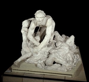 Ugolin Ugolin (grev Ugolino della Gherardesca), tyrann i Pisa, og forræder mot hjemlandet, omgitt av sine fire barn. Karakter fremkalt i helvete i "" The Divine Comedie"" (La Divina Commedia) av Dante Alighieri (1265-1321). Skulptur av Auguste Rod av Auguste Rodin