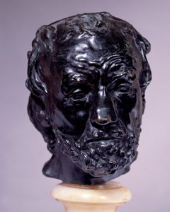 hode på mannen med knekt nese Skulptur av Auguste Rodin (1840-1917) Paris fra 1800-tallet, Musee Rodin av Auguste Rodin