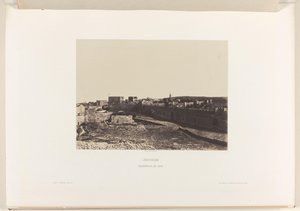Utsikt over Jerusalem fra Sion Jerusalem. Festningen Sion (tittel på objekt) av Auguste Salzmann
