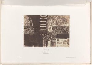 Kapitelen van de Heilig Grafkerk, Jeruzalem Jerusalem. Den hellige grav. Detaljer om versaler (tittel på objekt) av Auguste Salzmann