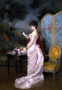«Kjærlighetsbrevet» av Auguste Toulmouche