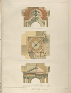Detalj av klokketårnkonstruksjonen Fra: The Construction of the Saint Isaacs Cathedral, 1845