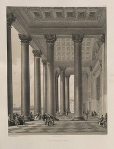 Nordportalen til Saint Isaacs Cathedral Fra: The Construction of the Saint Isaacs Cathedral, 1845