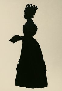 Silhuett av Susan Edmonstone Ferrier, kalt Susan Ferrier (1782-1854), skotsk forfatter, ca 1830, av Augustin Edouart (1789-1861)
