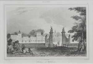 Utsikt over Wilanów-palasset, 1840 av Augustin François Lemaiand#770tre