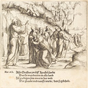 Kristus anklager apostlene for deres misjon, 1548. av Augustin Hirschvogel