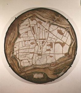 Sirkulært kart over Wien, 1547-49 av Augustin Hirschvogel