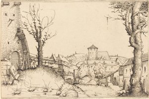 Gårdsplassen til et slott av Augustin Hirschvogel