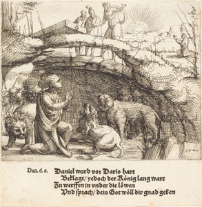 Daniel i løvenes hule, 1549. av Augustin Hirschvogel