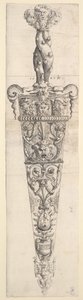 Design for en dolk og skjede, 1543. av Augustin Hirschvogel
