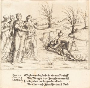 Funnet av Moses, 1548. av Augustin Hirschvogel