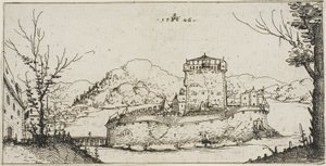 Festning i en innsjø av Augustin Hirschvogel