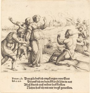 Job får vite om sine ulykker, 1549. av Augustin Hirschvogel