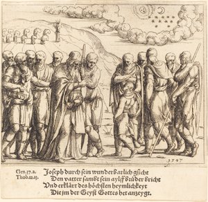 Joseph forteller om sine drømmer, 1547. av Augustin Hirschvogel