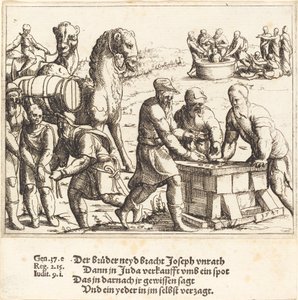Josef solgt til ismaelittene, 1547. av Augustin Hirschvogel