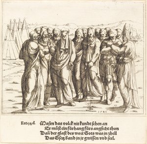 Moses taler til Israels barn, 1548. av Augustin Hirschvogel