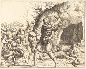 Samson dreper filistrene. av Augustin Hirschvogel