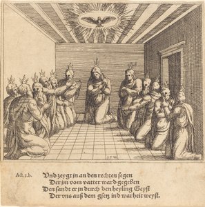 Den hellige ånds nedstigning, 1548. av Augustin Hirschvogel