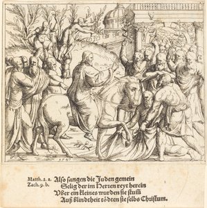 Inntoget i Jerusalem, 1547. av Augustin Hirschvogel