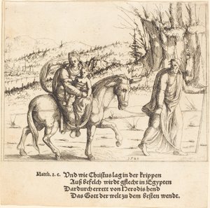 Flukten til Egypt, 1548. av Augustin Hirschvogel
