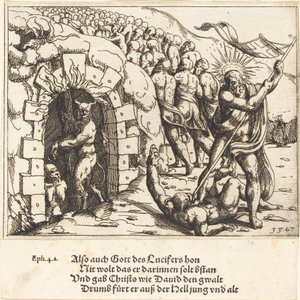 The Harrowing of Hell, 1547. av Augustin Hirschvogel