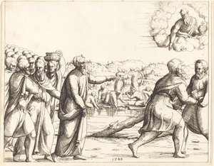 Herren søter Marah-vannet. av Augustin Hirschvogel